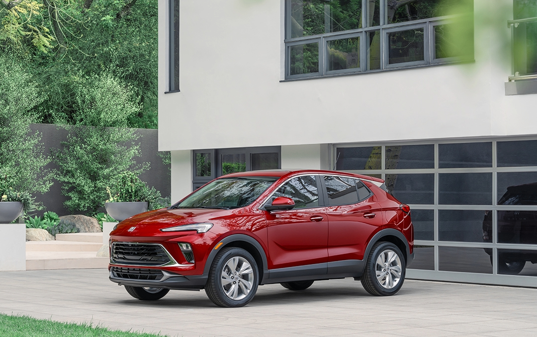 2025 Buick Encore GX exterior parked in front of a building