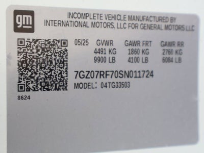 2025 GMC Savana Cutaway 3500 1WT