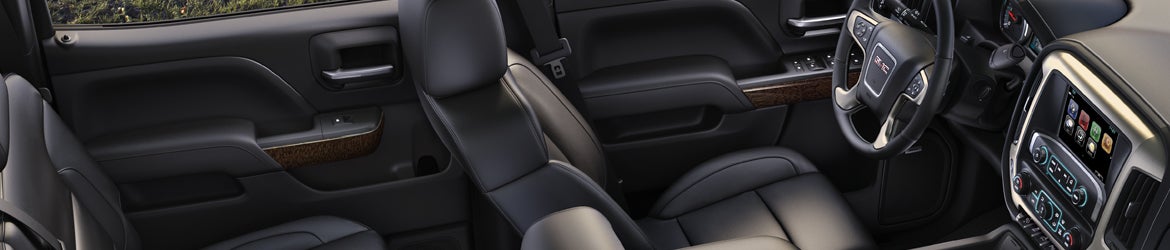 GMC Sierra interior showing the seats