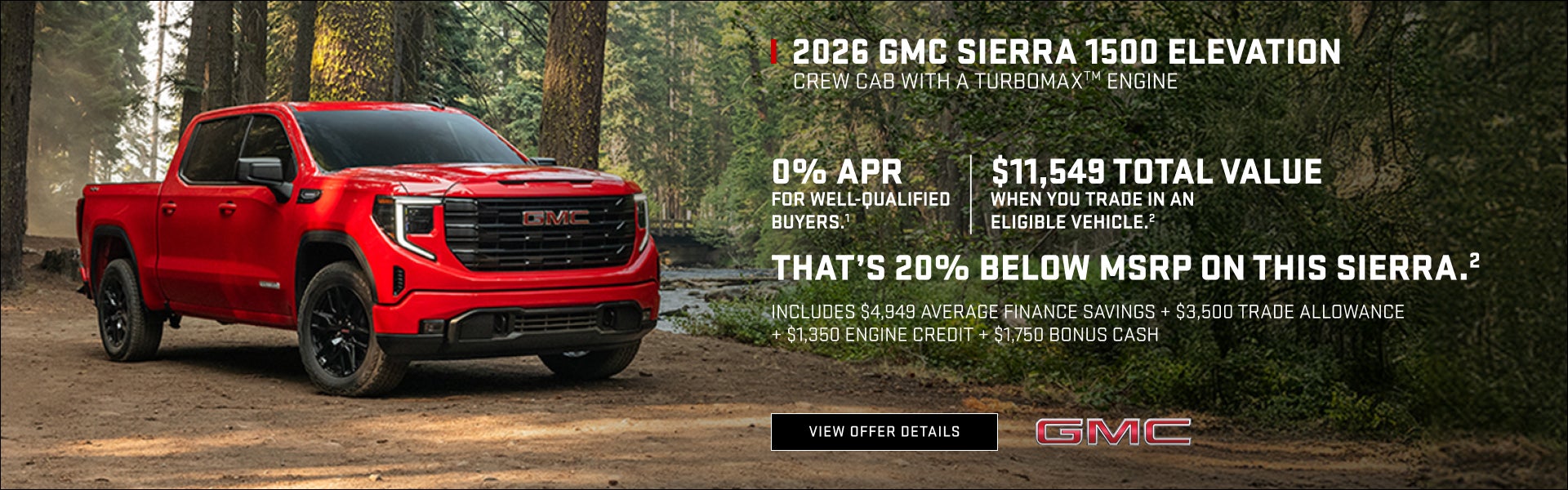 0% APR for well-qualified buyers.1

With a $11,549 Total Value for when you trade in an eligible ...