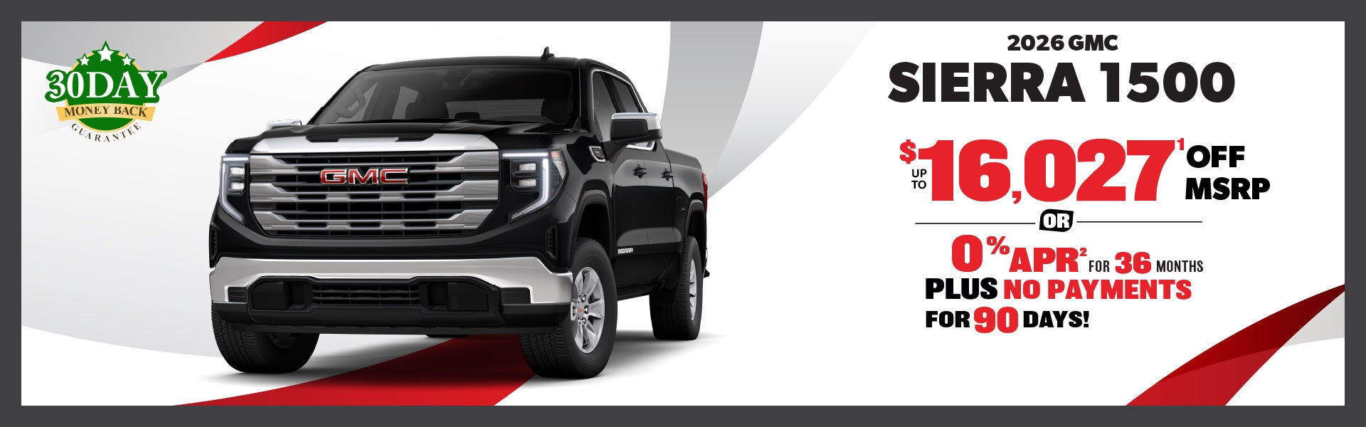 2026 GMC Sierra 1500 - up to $16,027 off MSRP or 0% APR