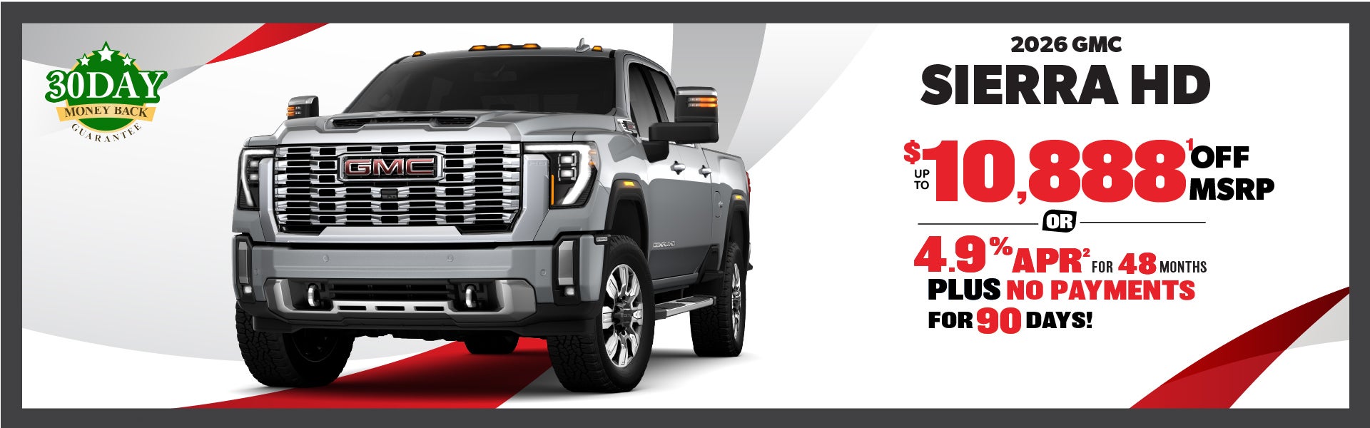 2026 GMC Sierra HD - up to $10,888 off MSRP or 3.9% APR