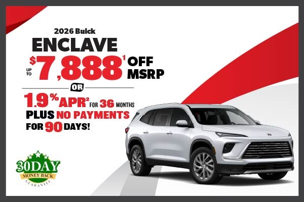 2026 Buick Enclave - up to $7888 off MSRP or 1.9% APR