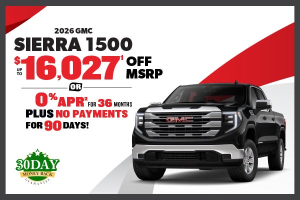 2026 GMC Sierra 1500 - up to $16,027 off MSRP or 0% APR