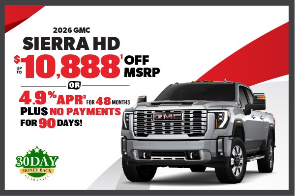 2026 GMC Sierra HD - up to $10,888 off MSRP or 3.9% APR