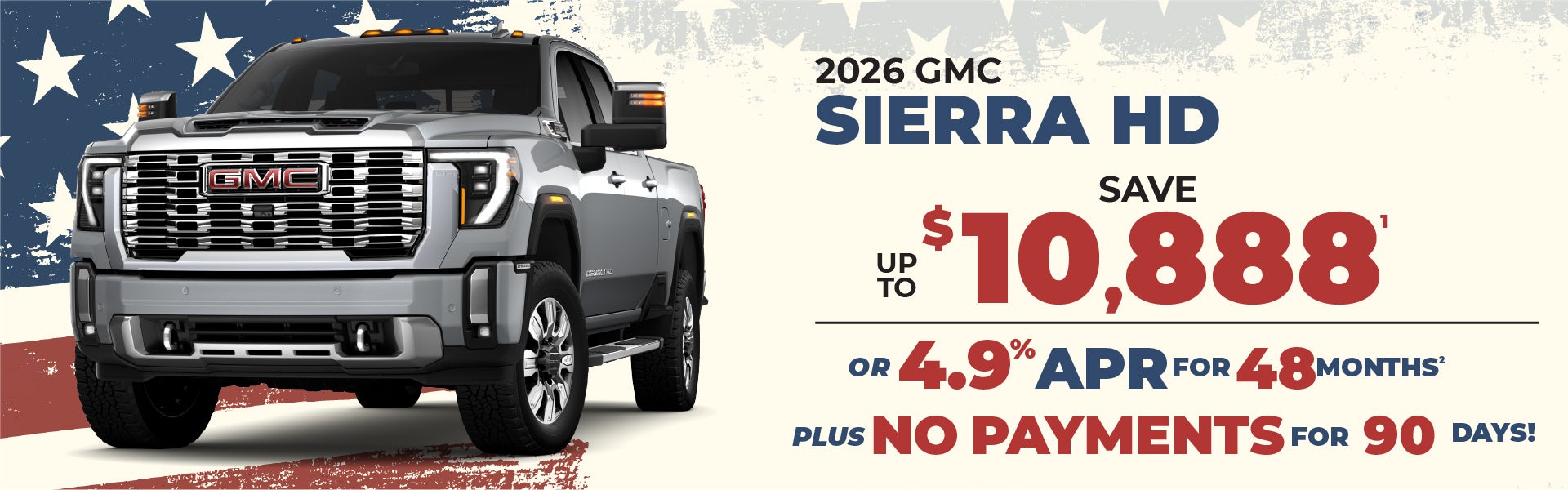 2026 GMC Sierra HD - up to $10,888 off MSRP or 3.9% APR