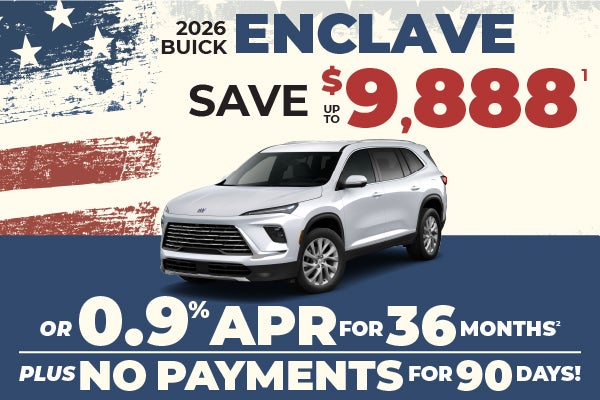 2026 Buick Enclave - up to $9888 off MSRP or 0.9% APR