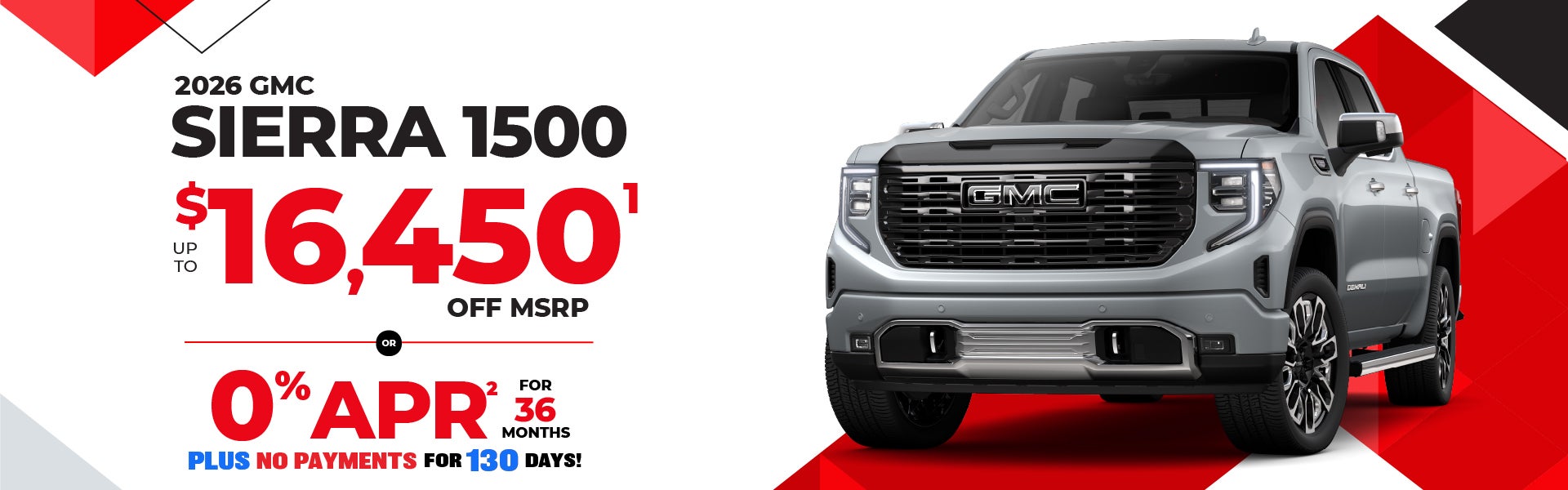 2025 GMC Sierra 1500 - up to $16,450 off MSRP or 0% APR