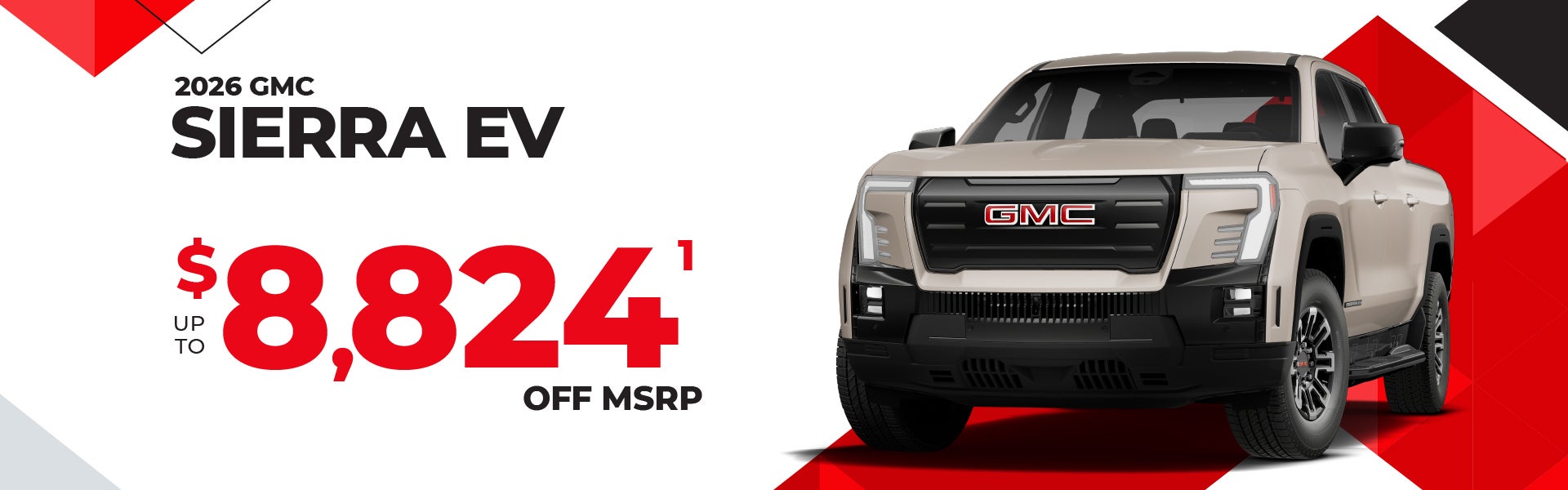 2026 GMC Sierra EV - up to $8824 off MSRP