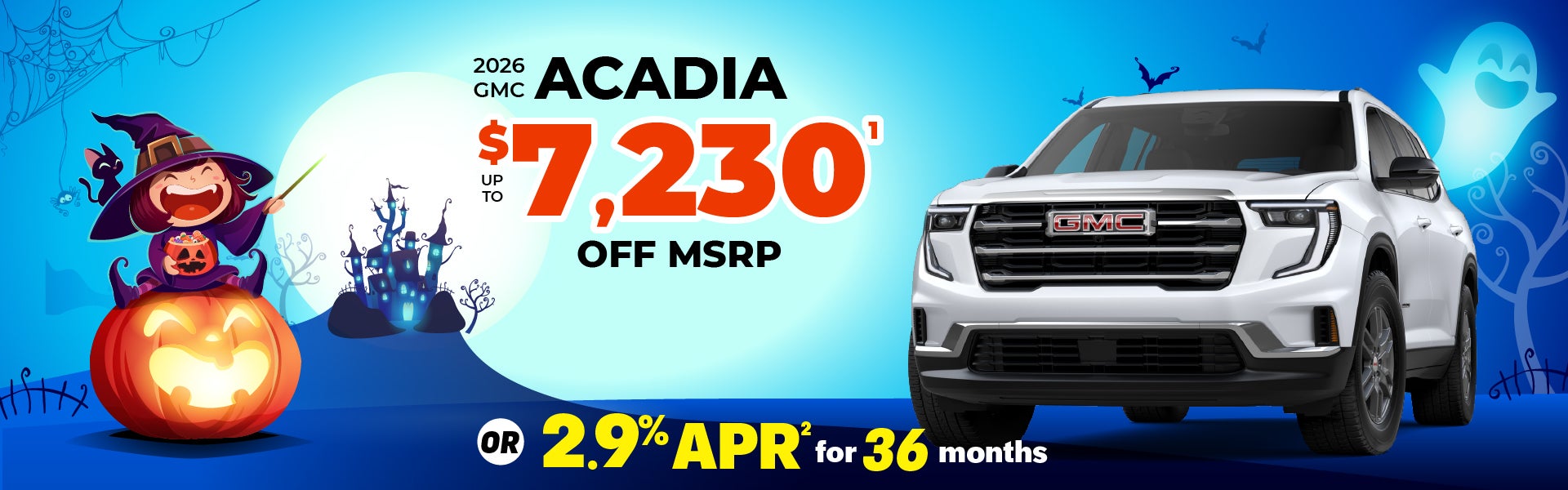 2026 GMC Acadia - up to $7230 off MSRP or 2.9% APR