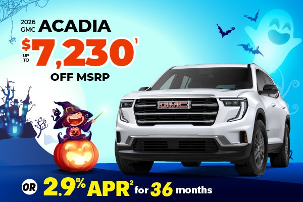 2026 GMC Acadia - up to $7230 off MSRP or 2.9% APR