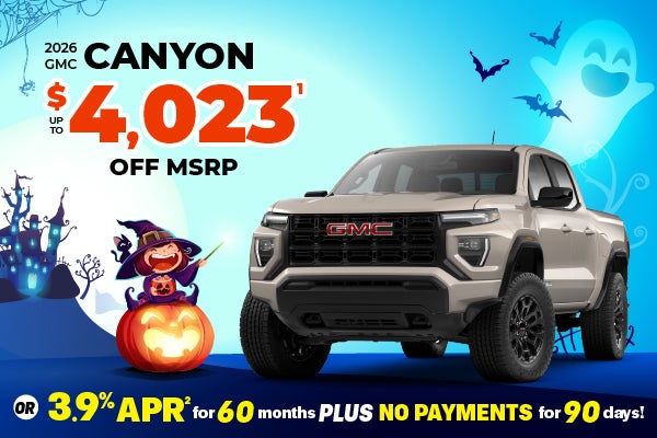 2026 GMC Canyon - up to $4023 off MSRP or 3.9% APR