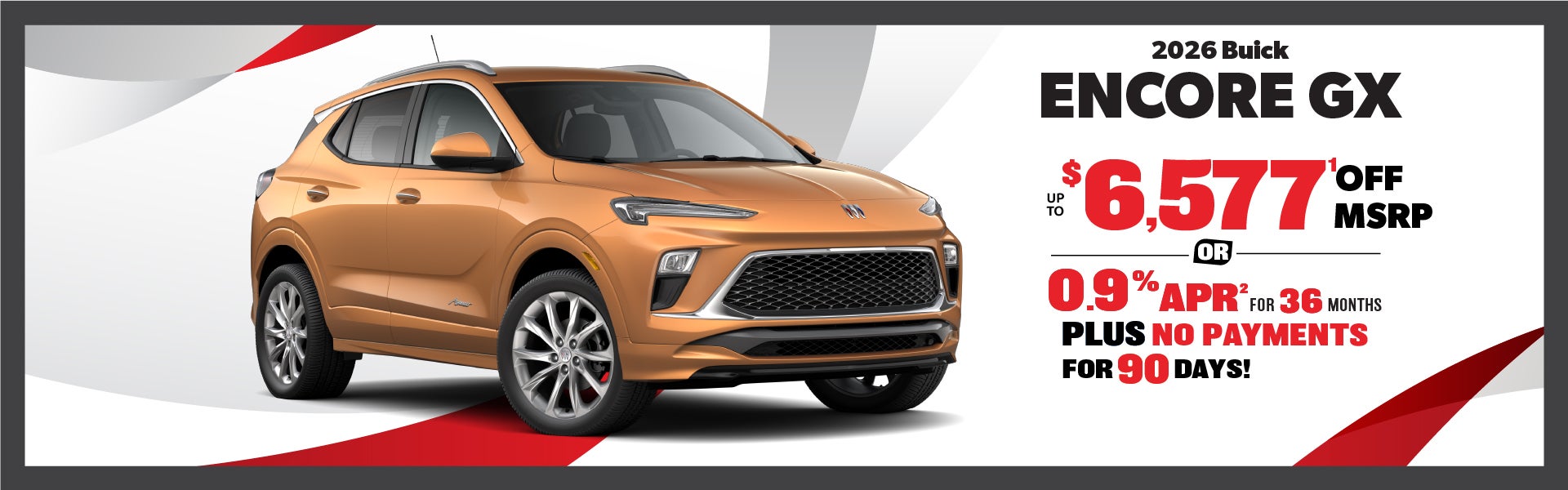 2026 Buick Encore GX - up to $6577 off MSRP or 0.9% APR